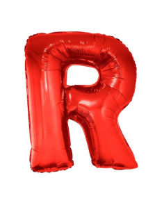 Ballon aluminium lettre R rouge - 102 cm