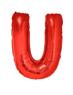Ballon aluminium lettre U rouge - 102 cm