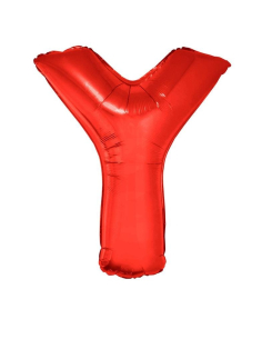 Ballon aluminium lettre Y rouge - 102 cm