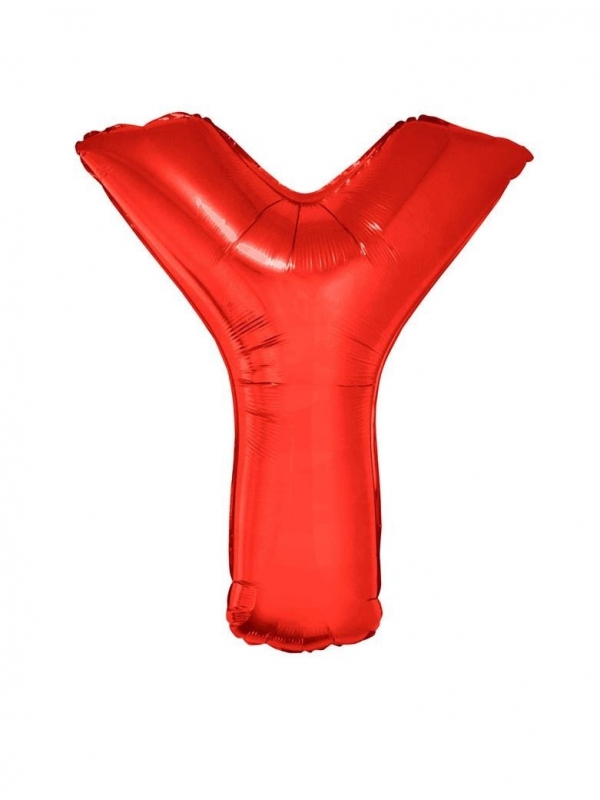 Ballon aluminium lettre Y rouge - 102 cm
