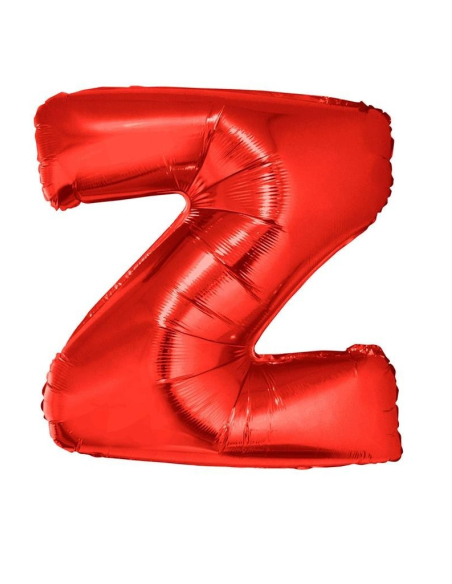 Ballon aluminium lettre Z rouge - 102 cm