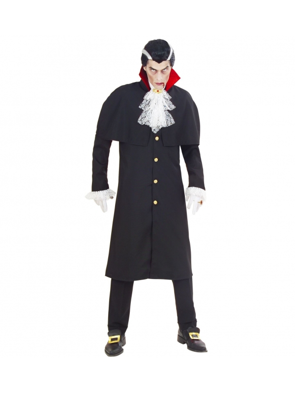 Conte de Dracula (manteau long avec cape et jabot)