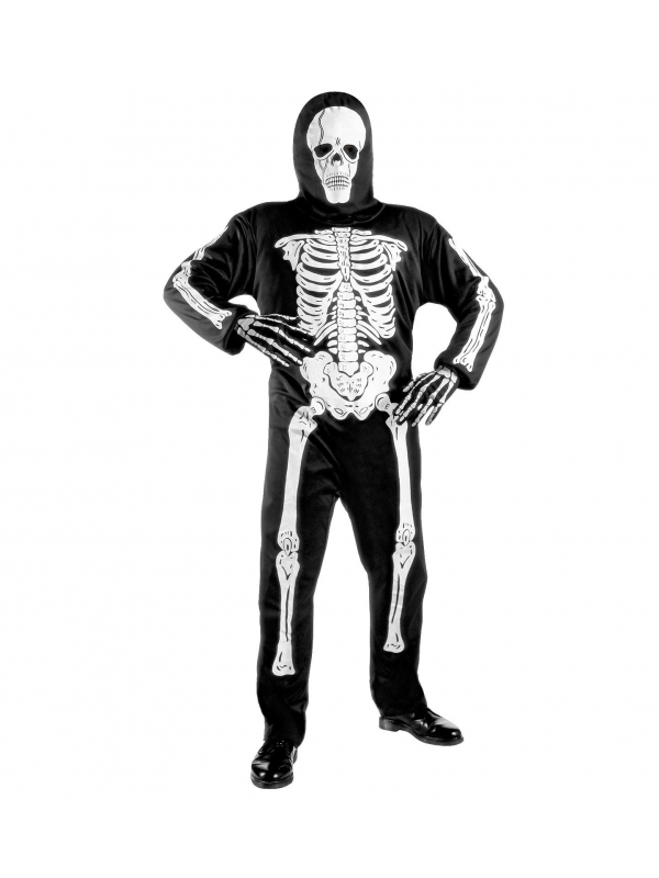 Déguisement Squelette garçon (costume, masque)