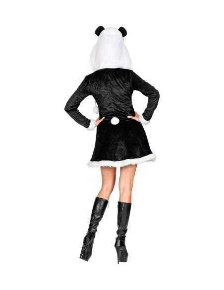 Déguisement PANDA Femme noir et blanc (robe avec capuche)
