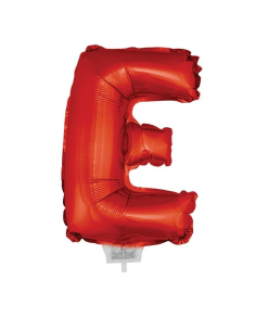BAllon aluminium rouge lettre- E- 45x25