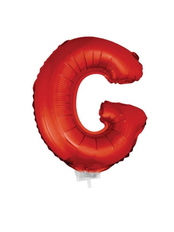 Ballon Aluminium  rouge lettre -G- (45x25)