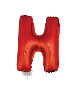 Ballon Aluminium rouge lettre -H- 45x25cm