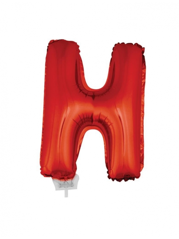 Ballon Aluminium rouge lettre -H- 45x25cm