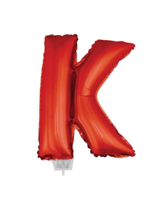 Ballon Aluminium rouge lettre -K- 45X25CM