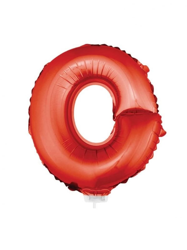Ballon aluminium rouge lettre -O- 45x25 cm