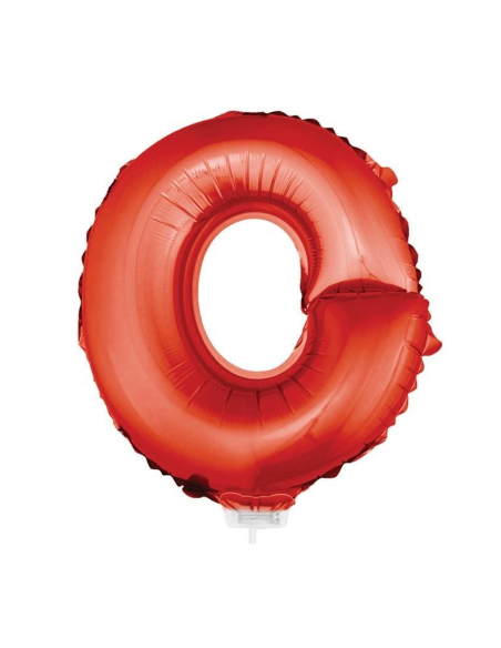Ballon aluminium rouge lettre -O- 45x25 cm