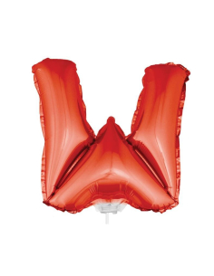 Ballon aluminium rouge lettre -W- 45x25cm