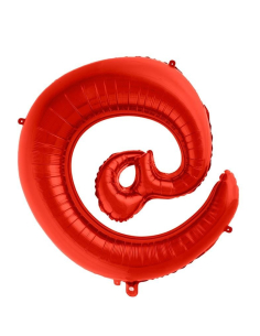 Ballon aluminium rouge  -@- 102cm