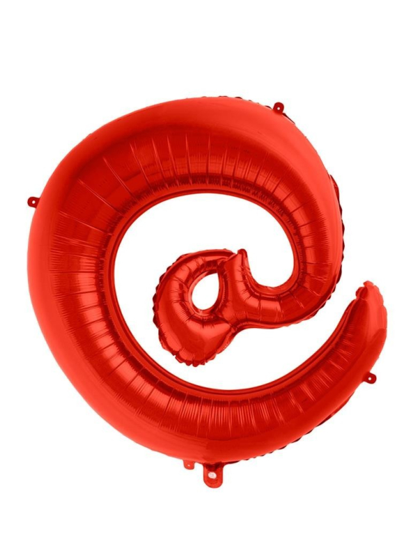 Ballon aluminium rouge  -@- 102cm