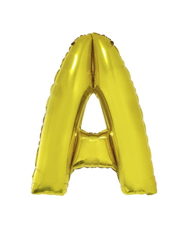 Ballon aluminium OR lettre -A-  taille 102 cm