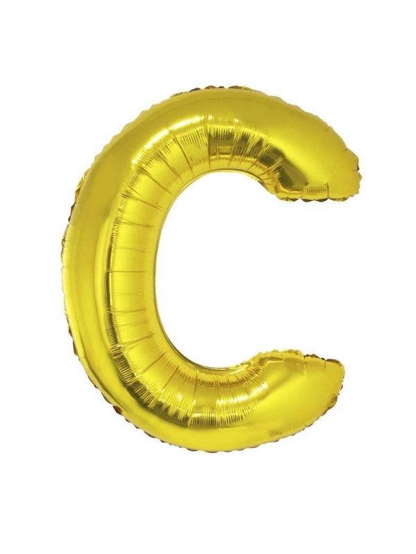 Ballon aluminium OR lettre -C- taille 102 cm ESPA - Funny Fashion - 2