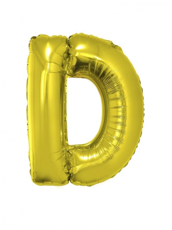 Ballon aluminium OR lettre  - D - taille 102 cm
