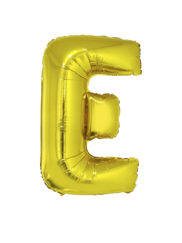 Ballon aluminium OR lettre - E- taille 102cm