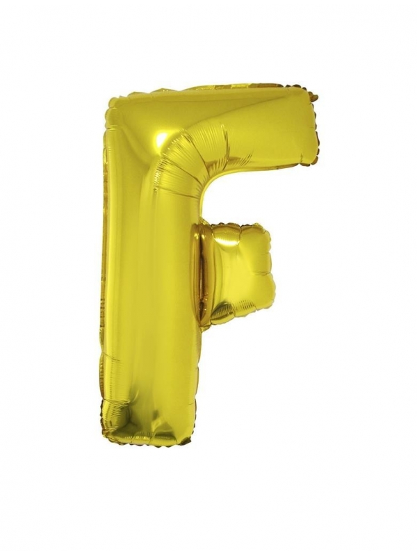 Ballon aluminium OR lettre -F- taille 102 cm ESPA - Funny Fashion - 2