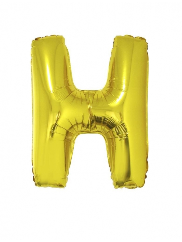 Ballon aluminium OR lettre -H- taille 102cm ESPA - Funny Fashion - 2