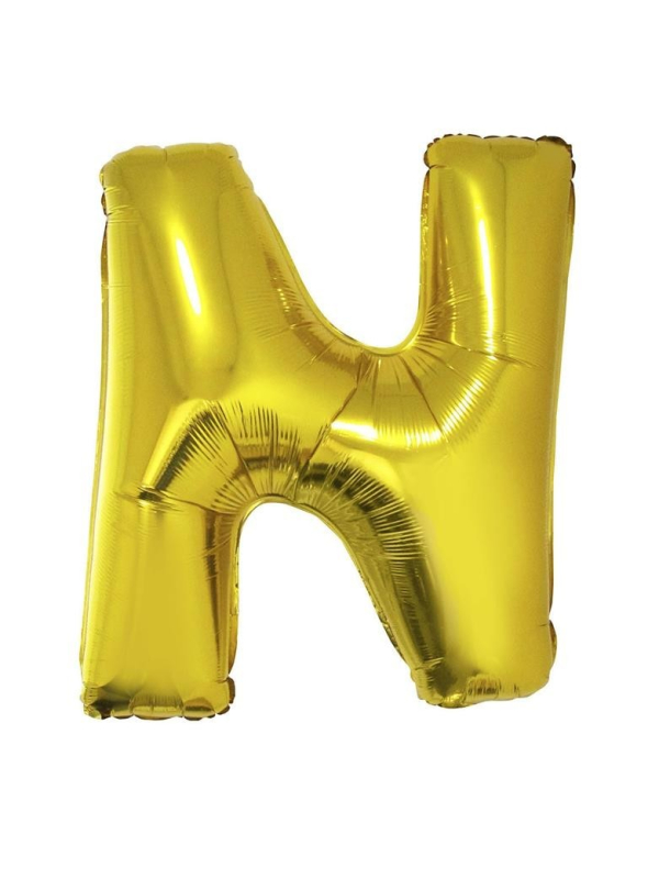 Ballon aluminium OR lettre -N- taille 102cm ESPA - Funny Fashion - 2