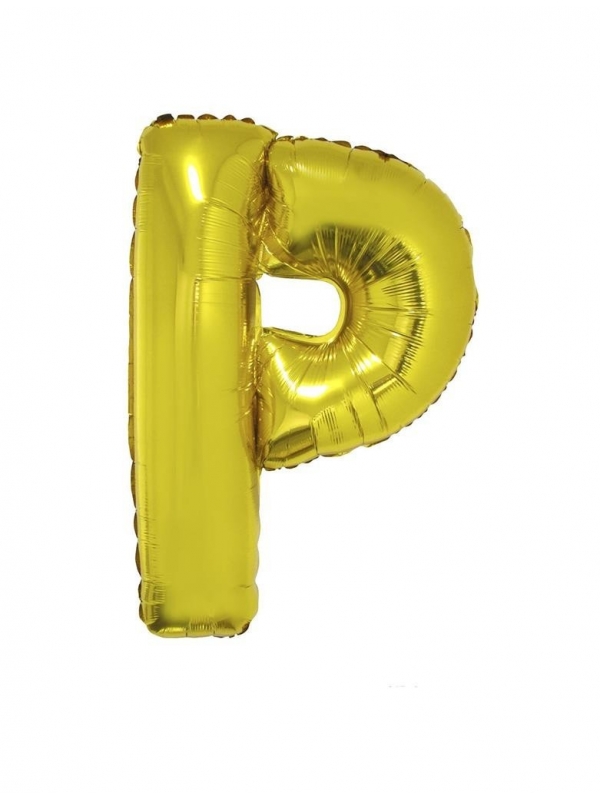 Ballon aluminium OR Lettre -P- 102 cm