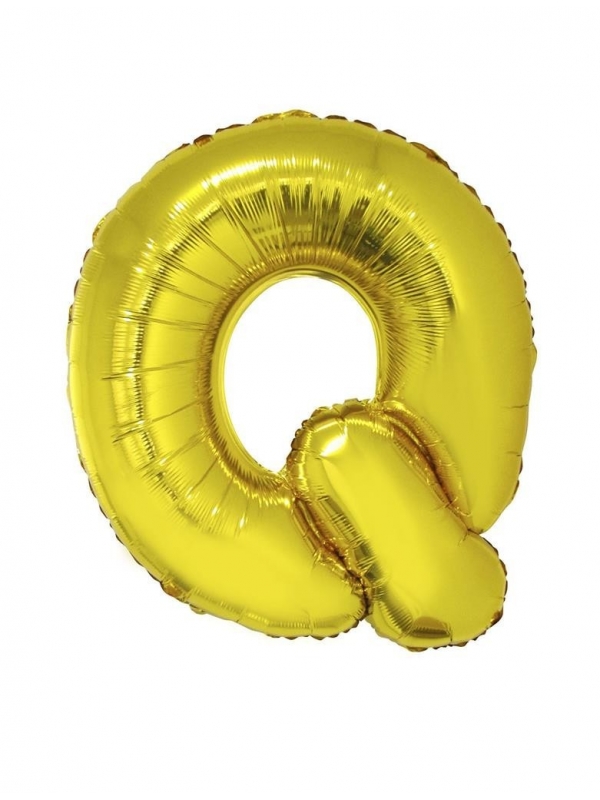 Ballon aluminium OR lettre -Q- taille 102cm