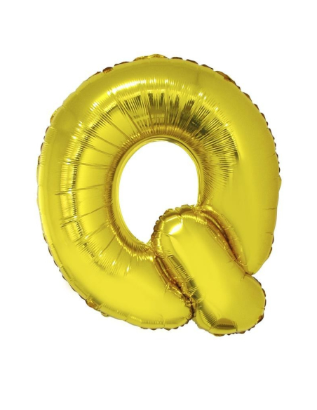 Ballon aluminium OR lettre -Q- taille 102cm