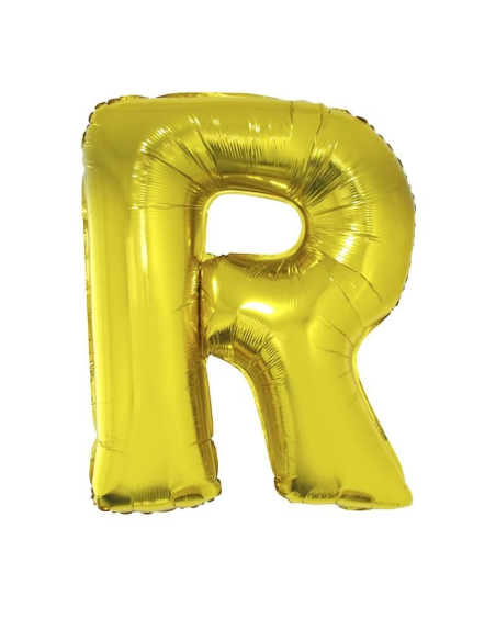 Ballon aluminium OR lettre -R- taille 102cm