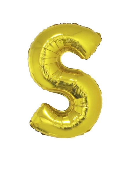 Ballon aluminium OR lettre -S- taille 102cm