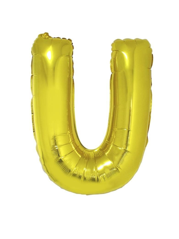 Ballon aluminium OR lettre -U- taille 102cm