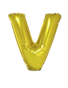 Ballon aluminium OR lettre -V- taille 102cm