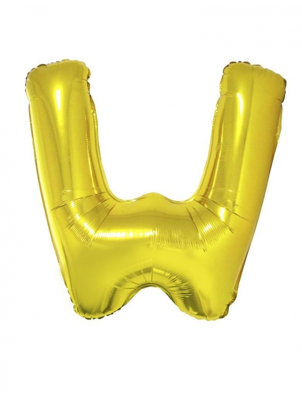 Ballon aluminium OR lettre -W- taille 102 cm