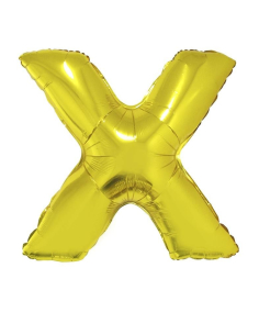 Ballon aluminium OR lettre -X- 102cm