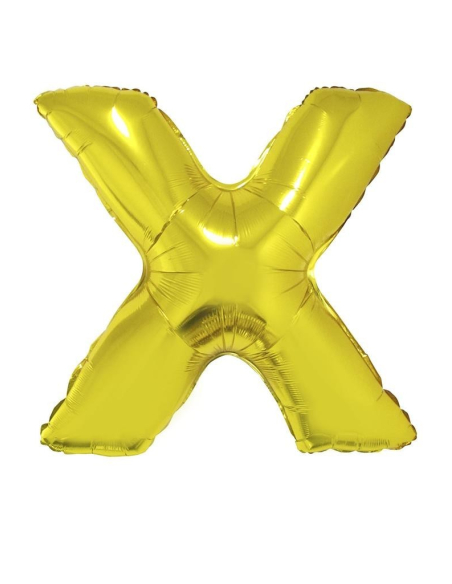 Ballon aluminium OR lettre -X- 102cm