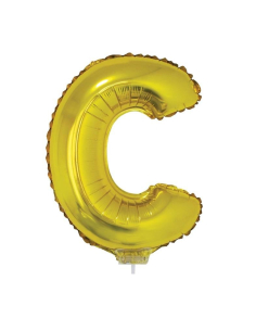 Ballon aluminium OR lettre -C- taille 41cm