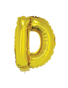 Ballon aluminium OR lettre -D- taille 41cm