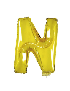 Ballon aluminium avec baton OR lette- N- taille 41cm