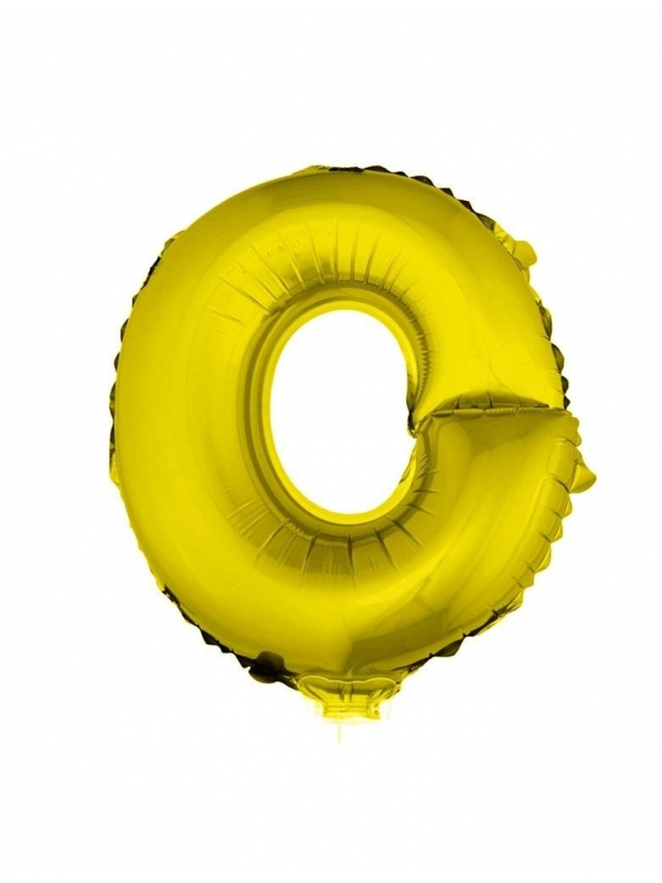 Ballon aluminium  avec baton OR lettre -O- taille 41cm