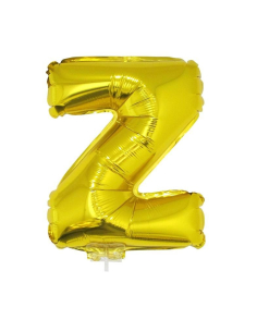 Ballon aluminium avec baton OR lettre -Z- taille 41cm