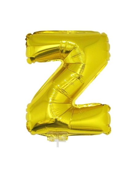 Ballon aluminium avec baton OR lettre -Z- taille 41cm