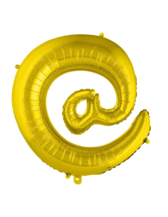 Ballon aluminium OR forme -@- taille 102cm