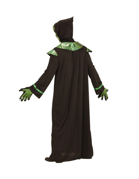 Déguisement Alien Vert et Noir Adulte (tunique, masque à capuche)
