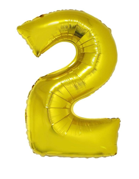 Ballon aluminium OR chiffre -2- taille 102cm