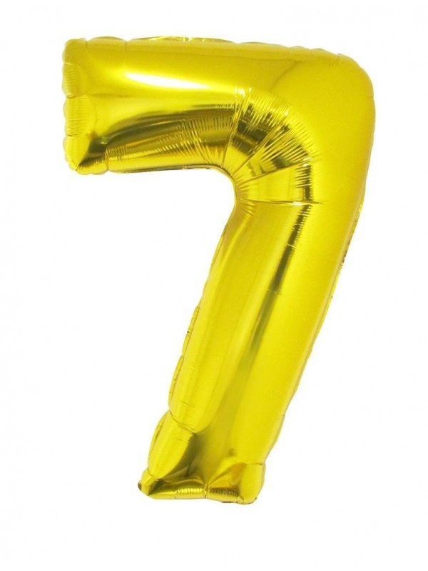 Ballon aluminium OR chiffre -7- taille 102cm