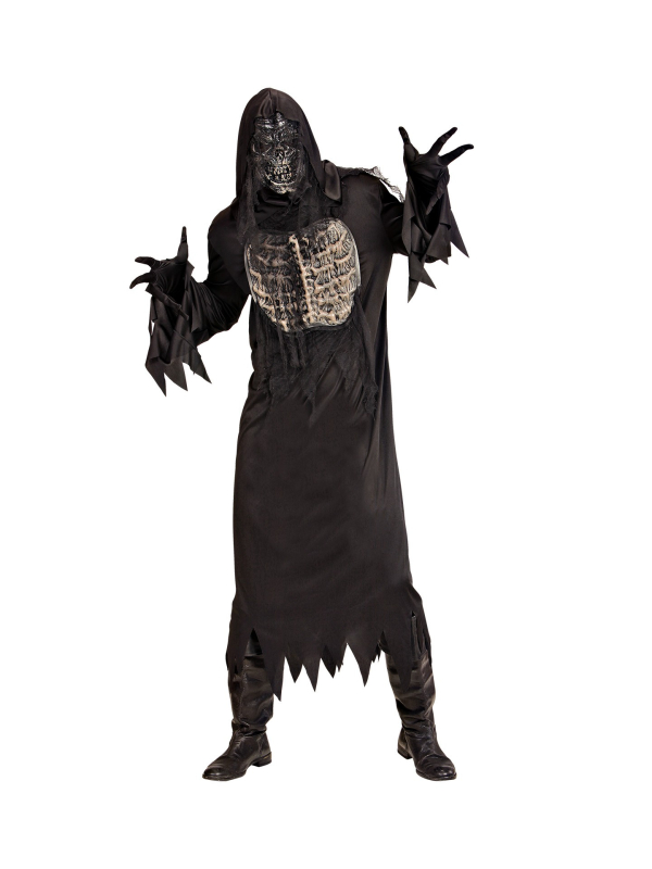 Déguisement Démon Homme (tunique à capuche, gants, masque)