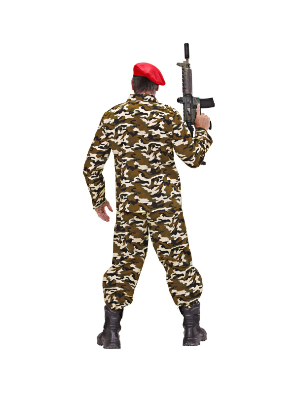 Déguisement Militaire Camouflage Homme (veste, pantalon, beret)