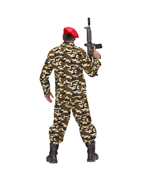 Déguisement Militaire Camouflage Homme (veste, pantalon, beret)