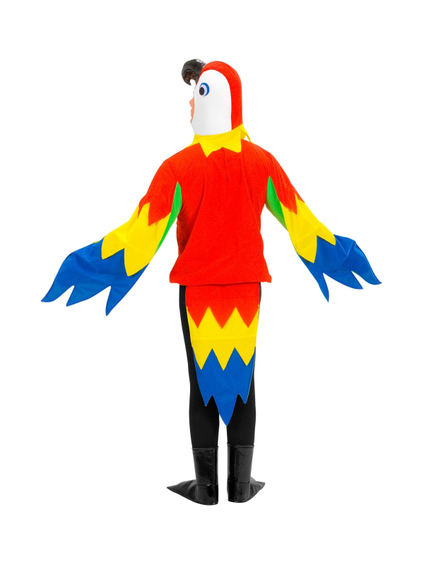 Déguisement Perroquet Adulte (costume, capuche/masque, pattes)