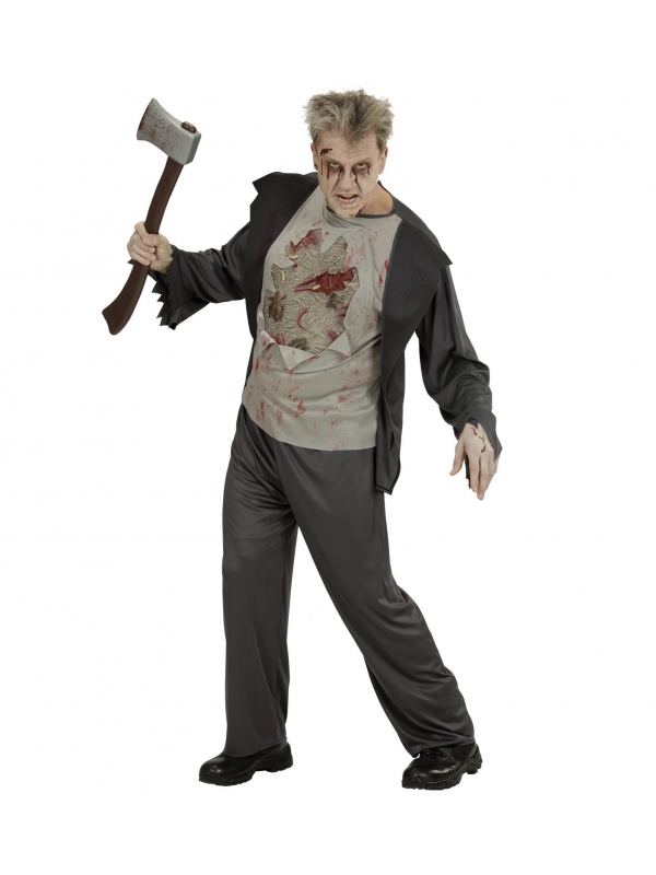 Déguisement zombie homme (veste avec chemise torse pourri, pantalon)